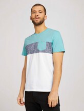 T-Shirt mit Blockstreifen und Brusttasche - Männer - lucite green T-Shirt mit Blockstreifen und Brusttasche - Männer - lucite green - 1 - TOM TAILOR