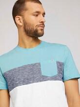 T-Shirt mit Blockstreifen und Brusttasche - Männer - lucite green T-Shirt mit Blockstreifen und Brusttasche - Männer - lucite green - 9 - TOM TAILOR