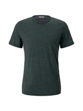 TOM TAILOR Herren T-Shirt in Mélange-Optik, grün, Gr.XXXL