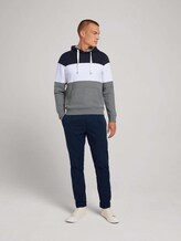Hoodie mit Colorblock-Streifen - Männer - Middle Grey Mélange Hoodie mit Colorblock-Streifen - Männer - Middle Grey Mélange - 3 - TOM TAILOR