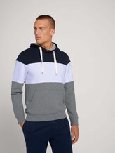 Hoodie mit Colorblock-Streifen - Männer - Middle Grey Mélange Hoodie mit Colorblock-Streifen - Männer - Middle Grey Mélange - 5 - TOM TAILOR