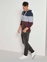 Hoodie mit Colorblock-Streifen - Männer - Dusty Wildberry Red Hoodie mit Colorblock-Streifen - Männer - Dusty Wildberry Red - 3 - TOM TAILOR