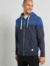 Sweatjacke mit Kapuze im Colorblocking - Männer - Sky Captain Blue Sweatjacke mit Kapuze im Colorblocking - Männer - Sky Captain Blue - 5 - TOM TAILOR