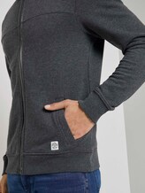 Sweatjacke mit Stehkragen - Männer - Dark Grey Melange Sweatjacke mit Stehkragen - Männer - Dark Grey Melange - 10 - TOM TAILOR