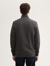 Sweatjacke mit Stehkragen - Männer - Dark Grey Melange Sweatjacke mit Stehkragen - Männer - Dark Grey Melange - 2 - TOM TAILOR