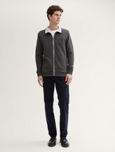 Sweatjacke mit Stehkragen - Männer - Dark Grey Melange Sweatjacke mit Stehkragen - Männer - Dark Grey Melange - 3 - TOM TAILOR