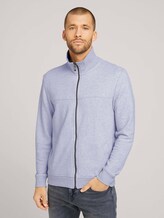Sweatjacke mit Stehkragen - Männer - Light Stone Grey Melange Sweatjacke mit Stehkragen - Männer - Light Stone Grey Melange - 1 - TOM TAILOR