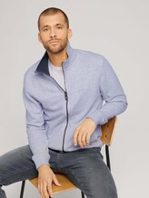Sweatjacke mit Stehkragen - Männer - Light Stone Grey Melange Sweatjacke mit Stehkragen - Männer - Light Stone Grey Melange - 5 - TOM TAILOR