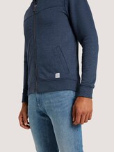 Sweatjacke mit Stehkragen - Männer - sky captain blue white melange Sweatjacke mit Stehkragen - Männer - sky captain blue white melange - 10 - TOM TAILOR