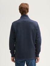 Sweatjacke mit Stehkragen - Männer - sky captain blue white melange Sweatjacke mit Stehkragen - Männer - sky captain blue white melange - 2 - TOM TAILOR