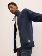 Sweatjacke mit Stehkragen - Männer - sky captain blue white melange Sweatjacke mit Stehkragen - Männer - sky captain blue white melange - 5 - TOM TAILOR