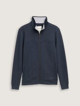 Sweatjacke mit Stehkragen - Männer - sky captain blue white melange Sweatjacke mit Stehkragen - Männer - sky captain blue white melange - 7 - TOM TAILOR