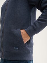 Sweatjacke mit Stehkragen - Männer - sky captain blue white melange Sweatjacke mit Stehkragen - Männer - sky captain blue white melange - 9 - TOM TAILOR