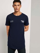 T-Shirt mit kleinem Schriftprint - Männer - Sky Captain Blue T-Shirt mit kleinem Schriftprint - Männer - Sky Captain Blue - 5 - TOM TAILOR Denim