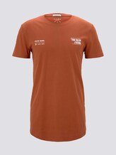 T-Shirt mit kleinem Schriftprint - Männer - Goji Orange T-Shirt mit kleinem Schriftprint - Männer - Goji Orange - 7 - TOM TAILOR Denim