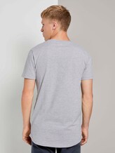 T-Shirt mit kleinem Schriftprint - Männer - Light Stone Grey Melange T-Shirt mit kleinem Schriftprint - Männer - Light Stone Grey Melange - 2 - TOM TAILOR Denim