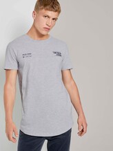 T-Shirt mit kleinem Schriftprint - Männer - Light Stone Grey Melange T-Shirt mit kleinem Schriftprint - Männer - Light Stone Grey Melange - 5 - TOM TAILOR Denim