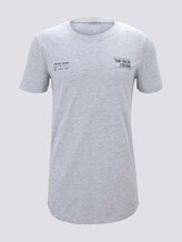 T-Shirt mit kleinem Schriftprint - Männer - Light Stone Grey Melange T-Shirt mit kleinem Schriftprint - Männer - Light Stone Grey Melange - 7 - TOM TAILOR Denim