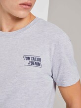 T-Shirt mit kleinem Schriftprint - Männer - Light Stone Grey Melange T-Shirt mit kleinem Schriftprint - Männer - Light Stone Grey Melange - 9 - TOM TAILOR Denim