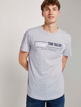 T-Shirt with a logo print - Men - Light Stone Grey Melange T-Shirt with a logo print - Men - Light Stone Grey Melange - 5 - TOM TAILOR Denim