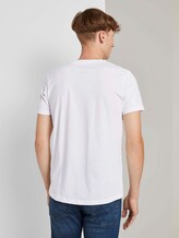 T-Shirt mit Printstreifen - Männer - White T-Shirt mit Printstreifen - Männer - White - 2 - TOM TAILOR Denim