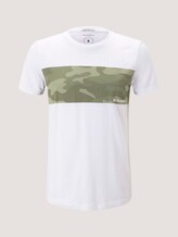 T-Shirt mit Printstreifen - Männer - White T-Shirt mit Printstreifen - Männer - White - 7 - TOM TAILOR Denim