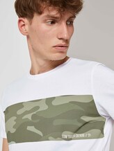 T-Shirt mit Printstreifen - Männer - White T-Shirt mit Printstreifen - Männer - White - 9 - TOM TAILOR Denim