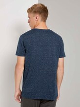 Meliertes T-Shirt mit V-Ausschnitt - Männer - Sky Captain Blue Non-Solid Meliertes T-Shirt mit V-Ausschnitt - Männer - Sky Captain Blue Non-Solid - 2 - TOM TAILOR Denim
