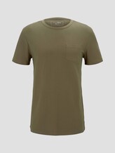 Strukturiertes T-Shirt mit Brusttasche - Männer - Dry Greyish Olive Strukturiertes T-Shirt mit Brusttasche - Männer - Dry Greyish Olive - 7 - TOM TAILOR Denim