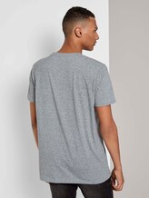 Meliertes T-Shirt mit Fotoprint - Männer - white melange Meliertes T-Shirt mit Fotoprint - Männer - white melange - 2 - TOM TAILOR Denim
