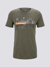 Meliertes T-Shirt mit Fotoprint - Männer - dry greyish olive melange Meliertes T-Shirt mit Fotoprint - Männer - dry greyish olive melange - 7 - TOM TAILOR Denim