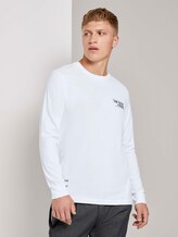 Langarmshirt mit platzierten Prints - Männer - White Langarmshirt mit platzierten Prints - Männer - White - 1 - TOM TAILOR Denim