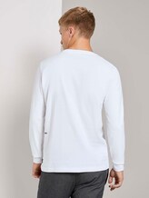 Langarmshirt mit platzierten Prints - Männer - White Langarmshirt mit platzierten Prints - Männer - White - 2 - TOM TAILOR Denim
