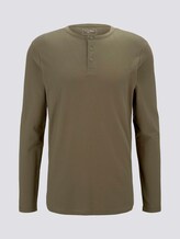 Strukturiertes Henley-Langarmshirt - Männer - Dry Greyish Olive Strukturiertes Henley-Langarmshirt - Männer - Dry Greyish Olive - 7 - TOM TAILOR Denim