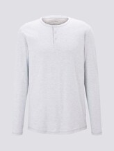Strukturiertes Henley-Langarmshirt - Männer - Light Stone Grey Melange Strukturiertes Henley-Langarmshirt - Männer - Light Stone Grey Melange - 7 - TOM TAILOR Denim