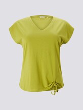 T-Shirt mit kleinem Schleifendetail - Frauen - wood green T-Shirt mit kleinem Schleifendetail - Frauen - wood green - 7 - My True Me