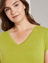 T-Shirt mit kleinem Schleifendetail - Frauen - wood green T-Shirt mit kleinem Schleifendetail - Frauen - wood green - 9 - My True Me