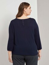 Lockeres Shirt mit elastischem Bund - Frauen - Sky Captain Blue Lockeres Shirt mit elastischem Bund - Frauen - Sky Captain Blue - 2 - My True Me