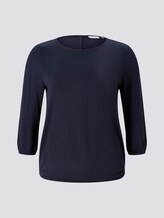 Lockeres Shirt mit elastischem Bund - Frauen - Sky Captain Blue Lockeres Shirt mit elastischem Bund - Frauen - Sky Captain Blue - 7 - My True Me