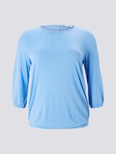 Lockeres Shirt mit elastischem Bund - Frauen - sea blue Lockeres Shirt mit elastischem Bund - Frauen - sea blue - 7 - My True Me