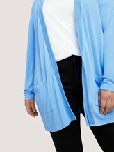 Lockerer Shirt-Cardigan - Frauen - sea blue Lockerer Shirt-Cardigan - Frauen - sea blue - 9 - My True Me