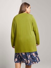 Lockerer Shirt-Cardigan - Frauen - wood green Lockerer Shirt-Cardigan - Frauen - wood green - 2 - My True Me