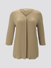 Bluse mit Faltendetails - Frauen - New Light Khaki Bluse mit Faltendetails - Frauen - New Light Khaki - 7 - My True Me
