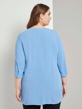 Bluse mit Faltendetails - Frauen - sea blue Bluse mit Faltendetails - Frauen - sea blue - 2 - My True Me