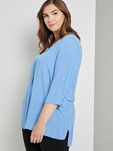 Bluse mit Faltendetails - Frauen - sea blue Bluse mit Faltendetails - Frauen - sea blue - 5 - My True Me