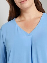 Bluse mit Faltendetails - Frauen - sea blue Bluse mit Faltendetails - Frauen - sea blue - 9 - My True Me