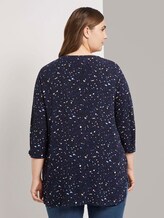 Bluse mit Faltendetails - Frauen - navy based terrazzo Bluse mit Faltendetails - Frauen - navy based terrazzo - 2 - My True Me