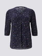 Bluse mit Faltendetails - Frauen - navy based terrazzo Bluse mit Faltendetails - Frauen - navy based terrazzo - 7 - My True Me