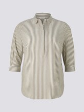 Gestreifte Bluse mit Henley-Kragen - Frauen - whisper wood stripe vertical Gestreifte Bluse mit Henley-Kragen - Frauen - whisper wood stripe vertical - 7 - My True Me