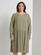 Meliertes Blusenkleid - Frauen - new light khaki melange Meliertes Blusenkleid - Frauen - new light khaki melange - 1 - My True Me
